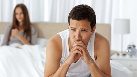 A man's bed problems due to prostatitis